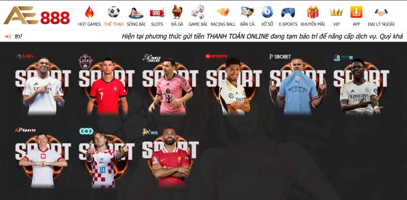 Bước 3: Chọn môn thể thao