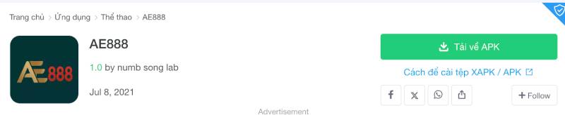 Hướng dẫn tải app AE888 trên Android