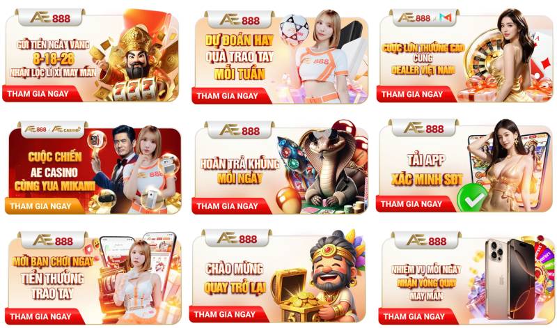 Khuyen mai dac biet tai AE888
